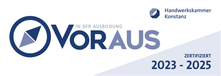 Zertifikat "VoRaus in der Ausbildung" der Handwerkskammer Konstanz